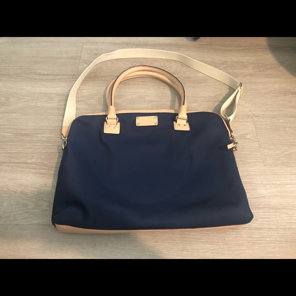 Kate Spade work/school bag navy/beige EUC